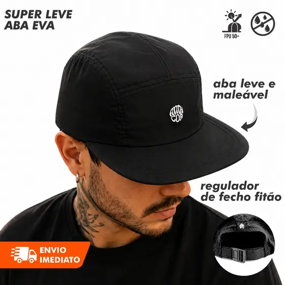 Boné Original Impermeável Five Panel Fitão Anth Co Aba Reta Maleável Masculino Feminino Esquina