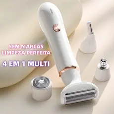 Aparelho Depilador Multifuncional 4 em 1 Feminino | Uso Íntimo e Corporal, Carga USB