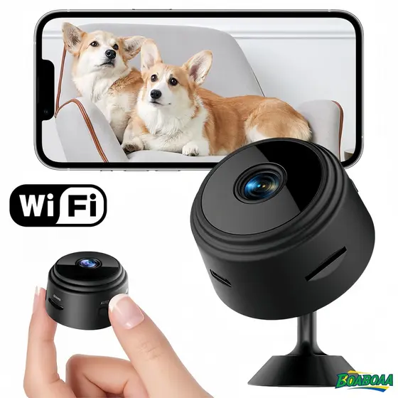Câmera Mini HD A9 com Sensor Wi-Fi – Gravação em Cartão de Memória, Inclui Suporte de Instalação | Envio Imediato