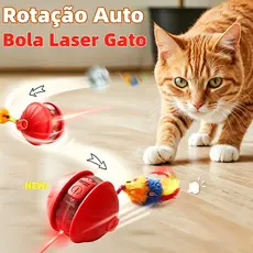 Bola Laser Interativa para Gatos | Atração Dupla Laser+Som | Movimento Imprevisível | USB