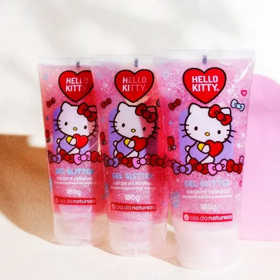 Gel Glitter Hello Kitty Corpo e Cabelos 180g