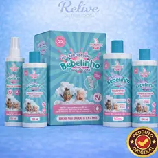 KIT INFANTIL 04 ITENS BEBELINHO ALGODÃO DOCE BIO INSTINTO SHAMPOO CONDICIONADOR - SABONETE - COLONIA