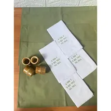 Kit de Mesa com Guardanapos Bordados, Argolas de Bambu e Jogo Americano Verde