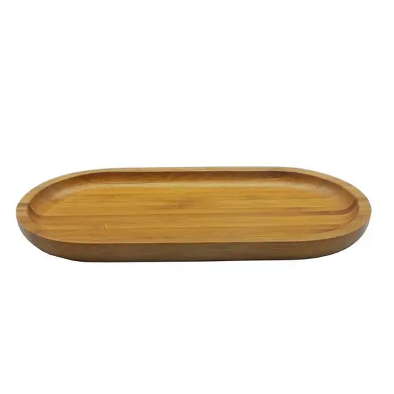Bandeja Petisqueira de Bambu Multiuso 24 cm – Oikos