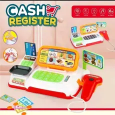 Caixa Registradora Brinquedo Infantil Mercadinho Scanner Luz E Som Maquina Registradora