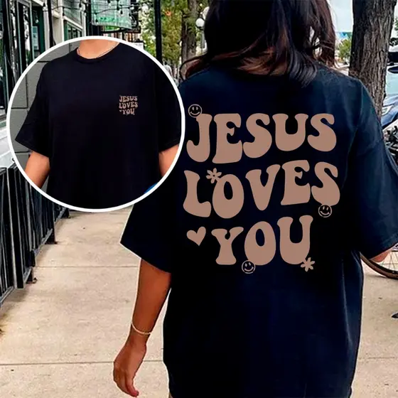 Camiseta Feminina T-shirt Jesus Religiosa Gospel Igreja Culto Missa Qualidade  100%Algodão