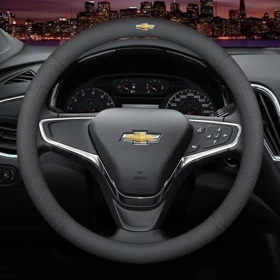Capa para Volante de Carro em Couro Microfibra, Protetor de Volante Antiderrapante 38Cm para Chevrolet Onix, Cruze, Pris