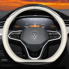 Capa de volante Volkswagen LAVIDA SAGITAR MAGOTAN TAYRON THARU TIGUAN GOLF BORA PASSAT, capa de couro para volante
