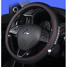 Capa de Volante de Couro Sem Cheiro para Mitsubishi (Formato Redondo) Compatível com ASX, Triton, Pajero Sport, Outlande