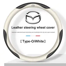 Capa de Volante Ultra-Fina de Couro para Carro com Antiderrapante e Absorção de Suor, Adequada para Mazda 3 2 5 CX5 CX3