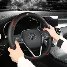 [Novo] Capa de Volante de Couro para Toyota Alphard, Avanza, Camry, Corolla, CHR, Altis, Hilux, Innova, Vios, Wish, Yari