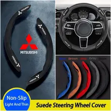 [Oferta por Tempo Limitado] Capa de Volante em Camurça de Alta Qualidade Mitsubishi, Acessórios de Decoração para Carro