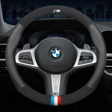 Capa de Volante de Carro em Couro para BMW X1 X2 X3 X4 X5 X6 X7 M3 M4 M5 M6 1 2 3 4 5 6 7 Series E90 F01 F06 F10 F15 F16