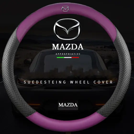 Capa para volante Mazda Atez Angkesaila Mazda2 3 6 CX5 CX4 CX7 CX30 RX8 acessórios capa de aderência para carro