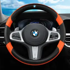 Capa de volante de carro Mitsubishi em couro microfibra, acessórios antiderrapantes para Sportage, Ceed, Rio 5, 3, 4,