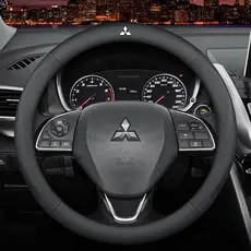 Capa para Volante de Carro Antiderrapante 38Cm em Couro Microfibra Protetor de Volante para Mitsubishi Xpander Triton La