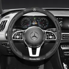 Capa de volante de carro para Mercedes Benz C-class c260l E-class e300l GLC a200l GLB GLA GLE, capa de volante em couro,