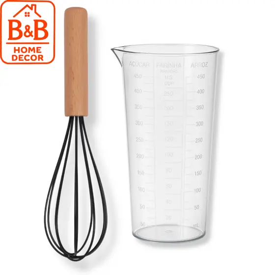 Copo Medidor Resistente 500ml Com Marcações Claras e Duráveis Cozinha Organizada e Prática Multiuso