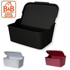 Saleiro de Cozinha 500ml com Tampa Basculante Cores Preto Branco Vinho Durável Moderno