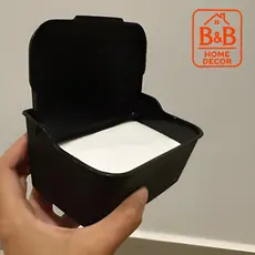 Saleiro de Mesa 500ml com Tampa de Abertura Fácil  Cor Preto Branco e Bordo Organizador Lavável