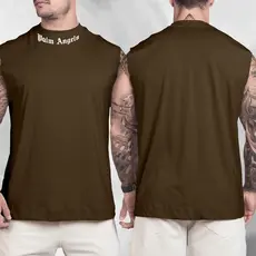 Camiseta Regata Oversized Streetwear 100% Algodão Estampada Palm Angels