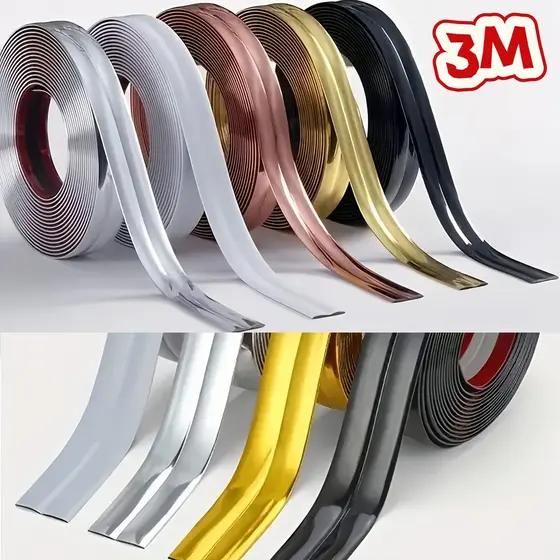 Perfil Cantoneira de PVC 10MMX 10MM / 15MMX 15MM com fita 3M / barras de 3 Metros
