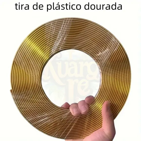 Fita metalizada para decoracao de Pvc 6mm/12mm/15mm/20mm/27mm/35mm Com 5 Metros