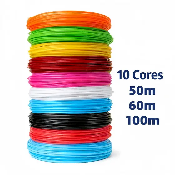 Refil Filamento Pla 50/60/120m Caneta 3d Impressora