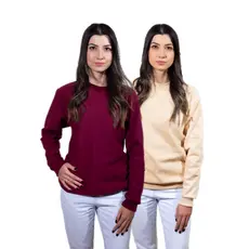 Kit 2 Moletom Gola Redonda Liso Blusa de Frio Sem Capuz Unissex