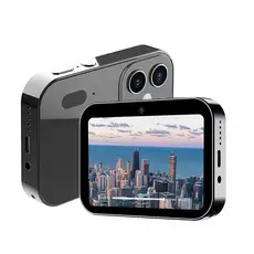 Câmera Digital 64MP,4K,Display Colorido Camera Frontal e Traseira,Compacta e Portátil Cartão de memória.