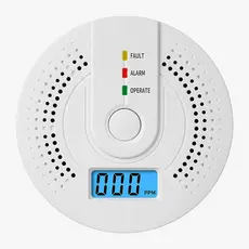 Detector Sensor de Gás Monóxido de Carbono CO com Display LCD Digital Alarme Residencial