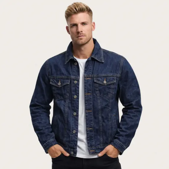Jaqueta Masculina Jeans Lavagem Escura