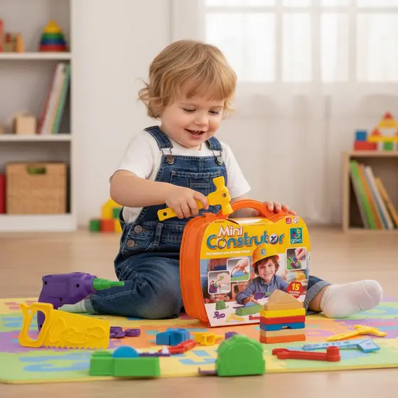 Maleta Ferramentas Infantil Brinquedo Educativo Construtor
