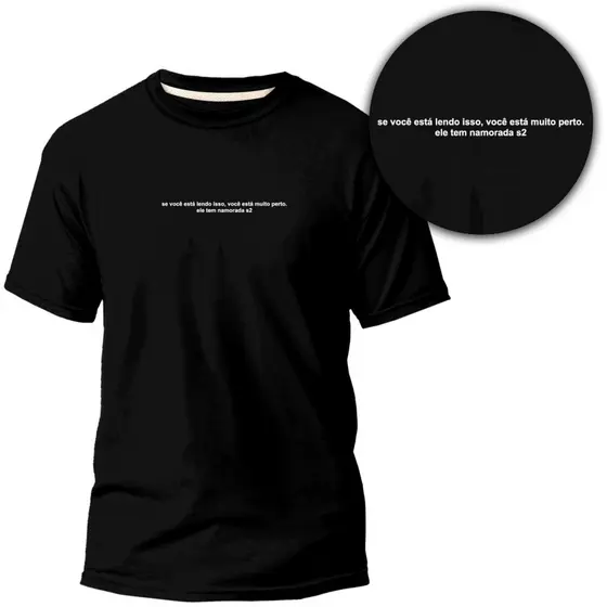 Camisa Camiseta 100% Algodão Premium Básica Anti-atrevida Namoradas Moda Masculina Envio Imediato