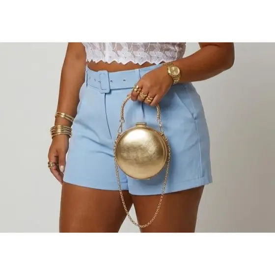 Short Alfaiataria Plus Size Com Cinto