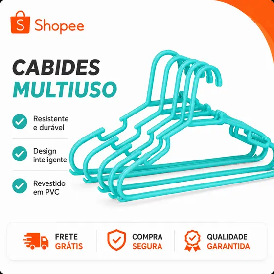 Cabides De Roupas - Adulto- Reforçado -Verde