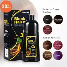 3-Em-1 Shampoo Para Coloração Capilar Herbal Ingredientes Naturais E Orgânicos Cor Sem Tintura De Ervas Irritável 500ml