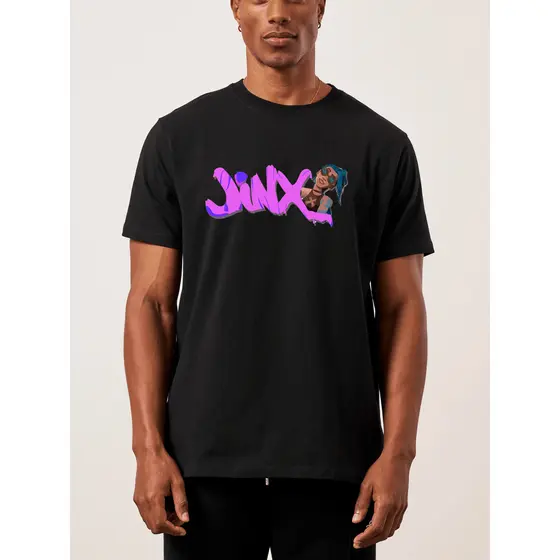 Camiseta Arcane Jinx Geek Série Unissex 100% Algodão Lançamento
