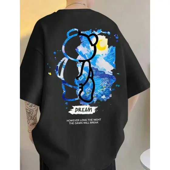 Camiseta Streetwear Urso Ursinho Teddy Lua Blusa Camisa 100% Algodão