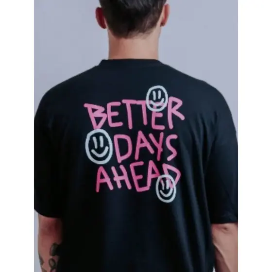 Camisa Camiseta Masculina Básica Better Days Ahead Moda Street 100% Algodão Lançamento Envio Ja
