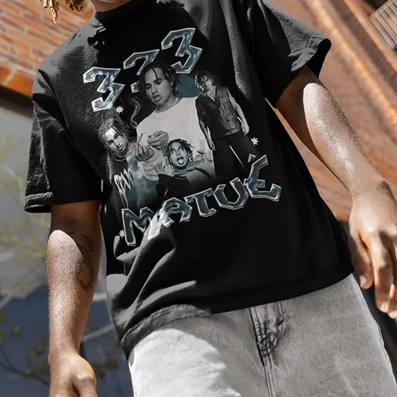 Camiseta Matuê 333 Trap Música Cantor Camisa 100% Algodão Unissex