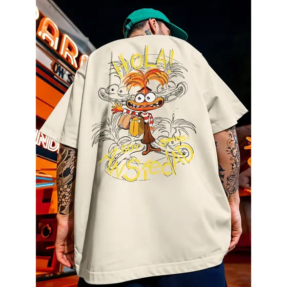 Camisa Camiseta Streetwear Estampada Divertidamente Filme Desenho Emoções 100% Algodão