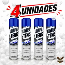 Kit até 4 Sprays Limpa Tênis - Espuma Mágica Branco e Colorido - Petroplus -   Limpador a Seco Perfumado 1UN/2UN/3UN/4UN