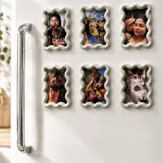 Kit de Molduras Porta Foto Magnética para Geladeira | Ímã Decorativo Porta Retrato