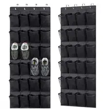 Porta Sapatos Pendurável para Porta e Armário Organizador de Sapatos Bolsos Grande Capacidade