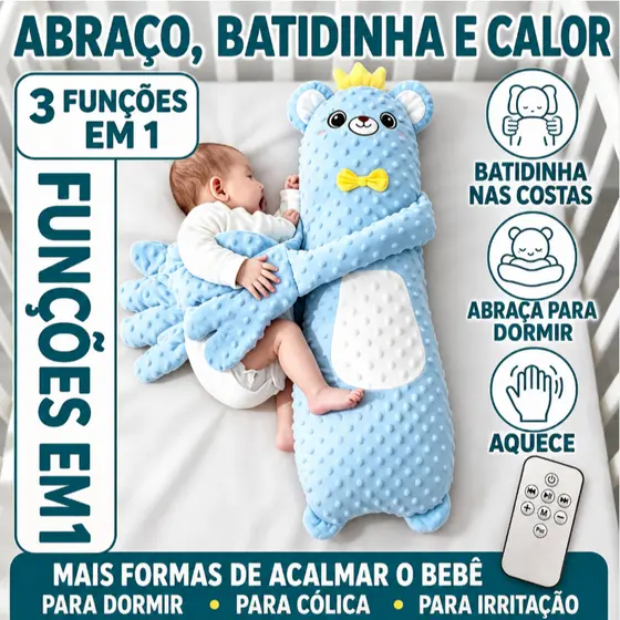 Travesseiro Almofada com Palma Automática para Bebê, Artefato para Acalmar o Sono, Boneco de Conforto para Dormir