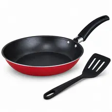 Frigideira Francesa 18 cm Antiaderente Teflon Vermelha com Espátula