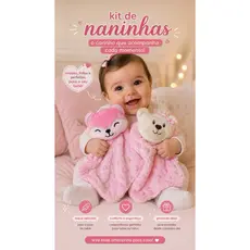 Kit 2 naninhas infantil, naninha para dormir,paninho de bebê,presente para bebê,sono tranquilo bebê, acessório infantil