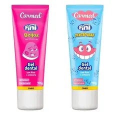 Kit 2 Carmed Fini Gel Dental: Beijos E Dentaduras 70g Cada