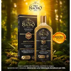 Shampoo Tío Nacho Anticaspa Antiqueda 415ml - Controla Caspa, Hidratação Duradoura, Ação Antiqueda